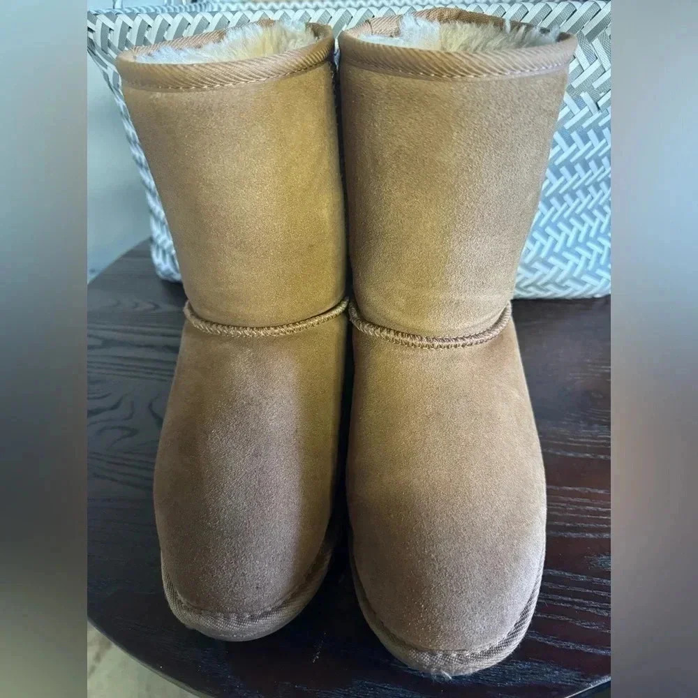 Tamarac suede fur like lined winter boots 9 khaki‎ winter warm comfy suede boot